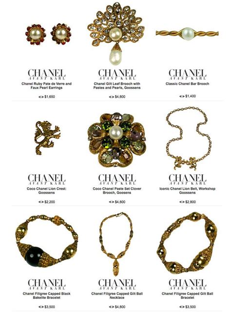 vintage coco chanel costume jewelry